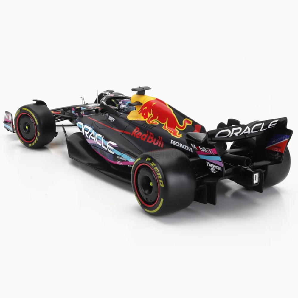 Miniatura 1:18 Red Bull Racing RB19 Edição Miami (2023) - 34,5cm