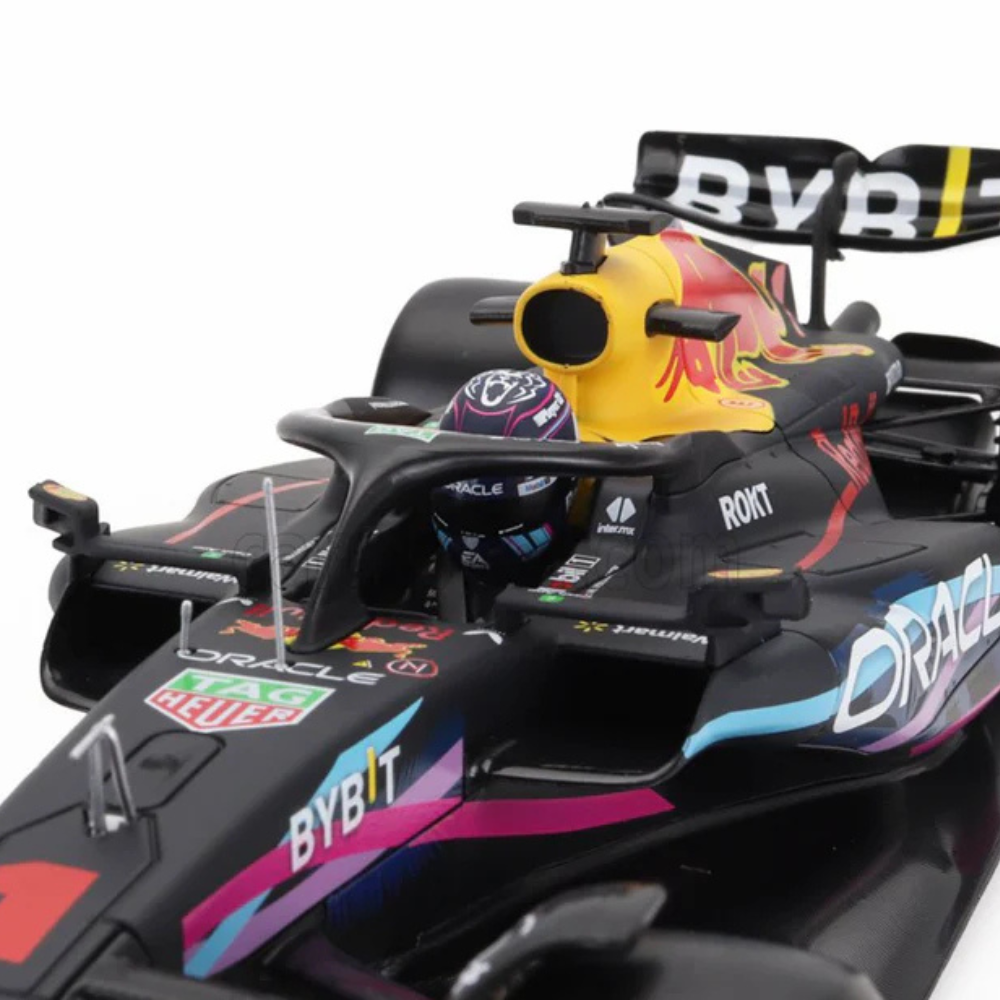 Miniatura 1:18 Red Bull Racing RB19 Edição Miami (2023) - 34,5cm