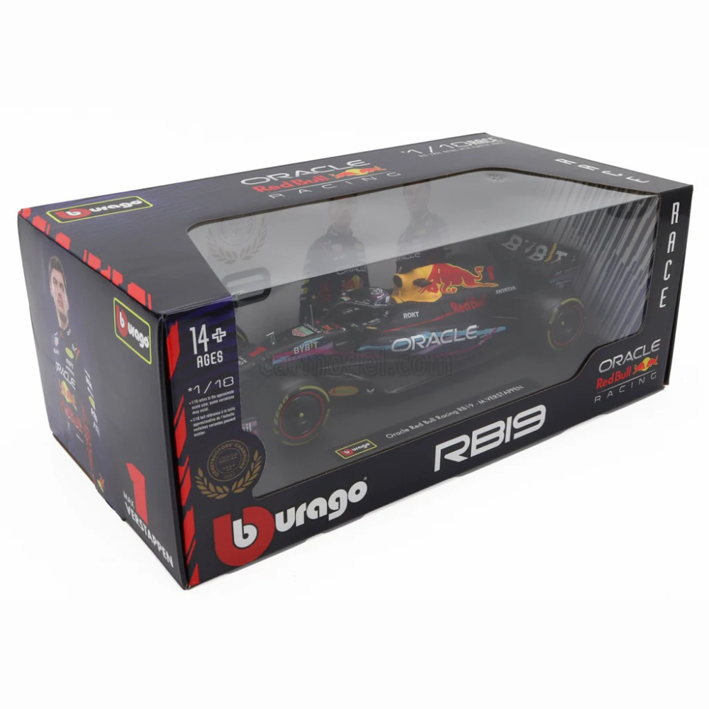 Miniatura 1:18 Red Bull Racing RB19 Edição Miami (2023) - 34,5cm