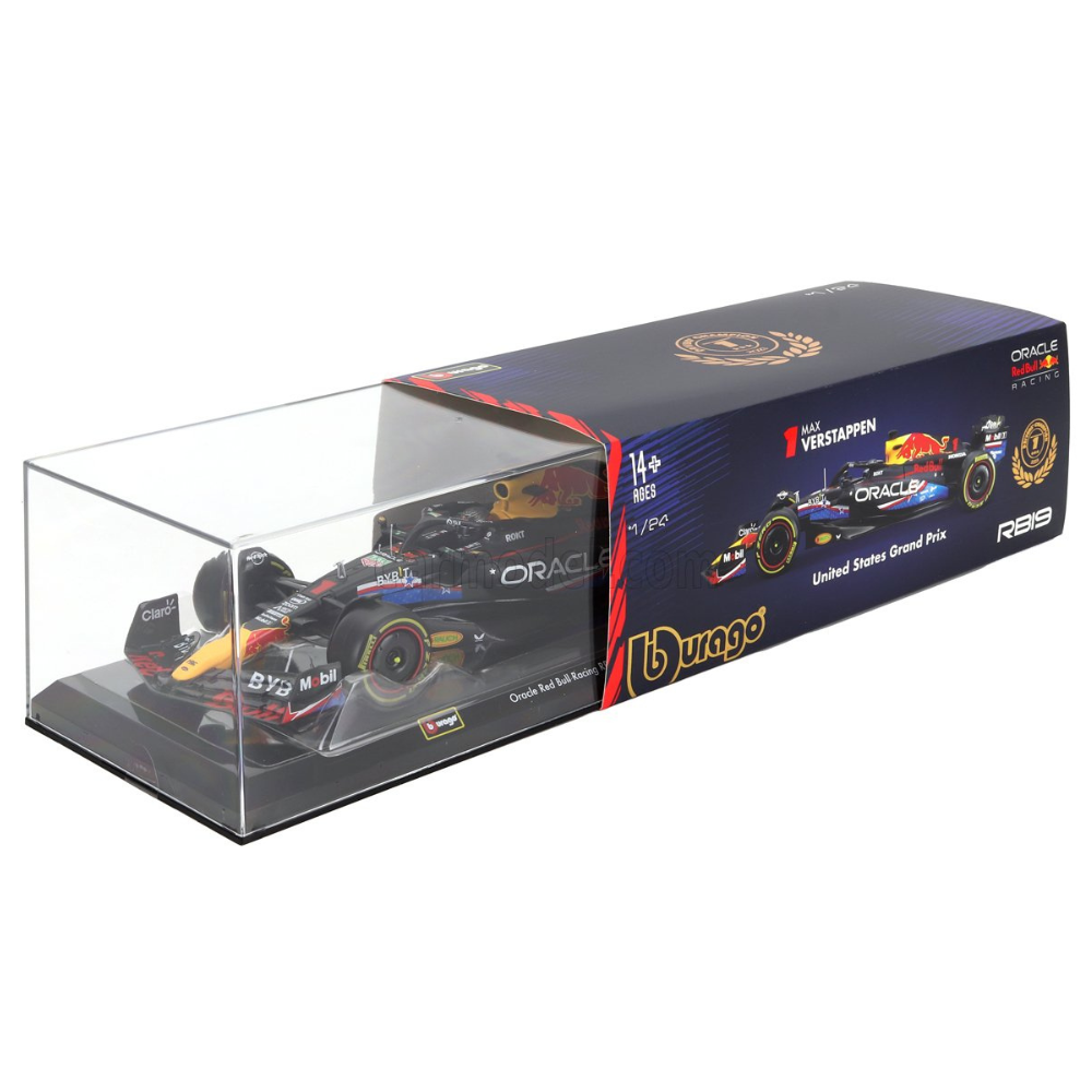 Miniatura 1:24 Red Bull Racing RB19 GP dos Estados unidos (2023) - 24cm