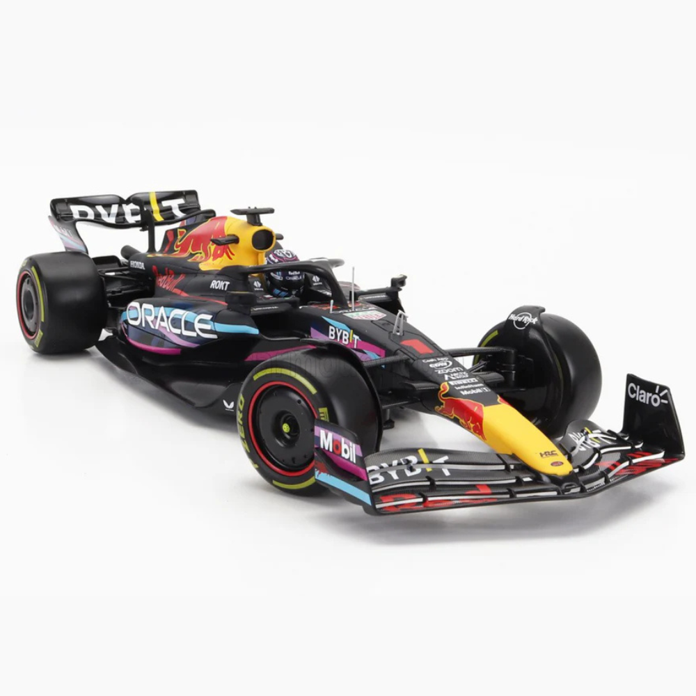 Miniatura 1:18 Red Bull Racing RB19 Edição Miami (2023) - 34,5cm
