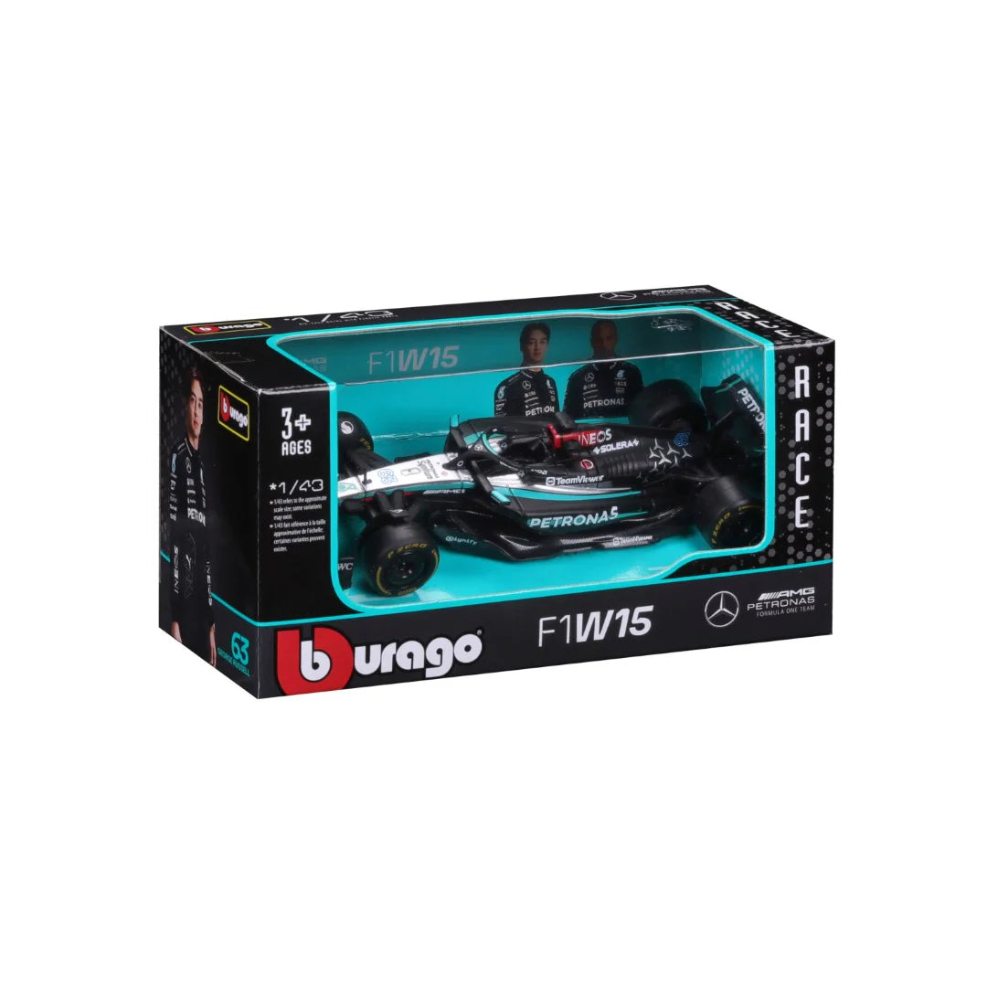 Miniatura 1:43 Mercedes AMG Petronas W15 (2024) - 13cm
