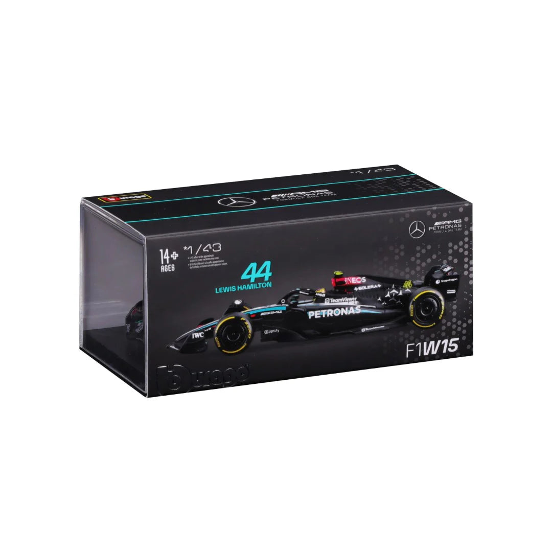 Miniatura 1:43 Mercedes AMG Petronas W15 (2024) - 13cm