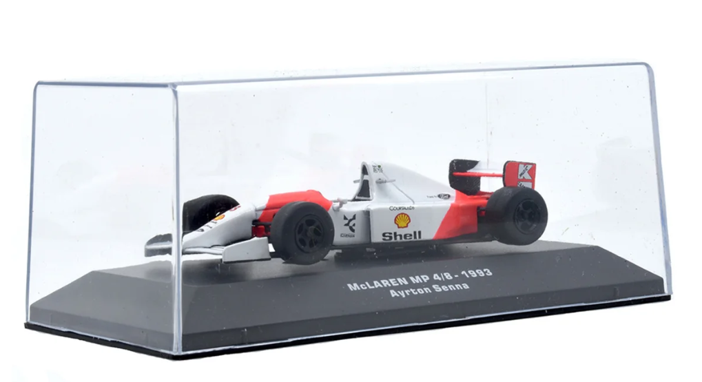 [PRÉ-VENDA] Miniatura Fórmula 1 McLaren MP 4/8 - Ayrton Senna #8 (1993) - 1:43 - Luppa